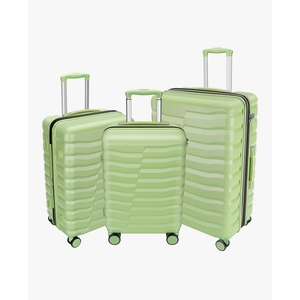 Lightweight Luggage with Spinner Wheels & YKK Zipper, 3-Piece Travel Suitcase ABS+PC Hardshell Luggage Set with TSA Lock, Light Avocado Green (20+24+28 inch)