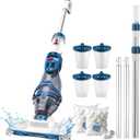 ENHULK PC20 Pro Cordless Pool Vacuum, Upgraded Dual Mode, 22 GPM Powerful Suction, 150" Telescopic Pole, 6 Filter Units, 75 Minutes Runtime, Handheld Pool Cleaner for Above/Inground Pools