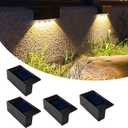 Solar Wall Lights Outdoor, Waterproof LED Fence Lights with Multiple Modes & Dual Color Temperature, Auto On/Off Solar Powered Lights for Patio Garden Yard Pathway Decor (Warm Light - Model B-4pack)