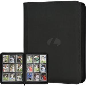 Trading Card Binder, Premium 9-Pocket Double Sided 540 Pocket PU Card Collection Binder, Collectible Trading Card Albums for MTG, TCG, Sports Cards (Black)