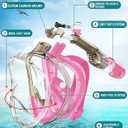 Greatever Full Face Snorkel Mask, Snorkeling Gear for Adults with Latest Dry Top Breathing System and Detachable Camera Mount, Foldable Snorkel Mask Adult, Snorkels Anti-Fog & Anti-Leak