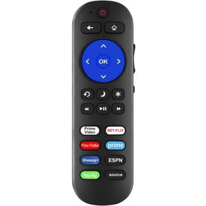 Pack of 2 IR Remote for Roku TV Remote, for All Roku Built-in TV, for TCL/Onn/Insignia/Hisense/Element/Sharp/Haier/Hitachi/LG/Sanyo/JVC/Magnavox/RCA/Philips/Westinghouse with Anti-Lost Cover