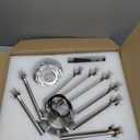 XINGQI Brushed Nickel Ceiling 8 Light Modern 24" Semi Flush Mount Sputnik Ceiling Light Fixture Industrial Chandelier Farmhouse Lighting for Hallway Dining Room Living Room Kitchen Bedroom