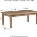 Signature Design by Ashley Wood Outdoor Coffee Table, Grayish Brown Weather resistant eucalyptus wood, 5-step protective coating, Slatted top sheds rainwater, 50-in width, Gerianne Series (	50" W x 26" D x 18.63" H)
