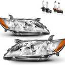 KarSpareHub Headlights Assembly for 2007-2009 Toyota Camry, Headlights Assemblies for 2007 2008 2009 Toyota Camry US Version Driver & Passenger Side