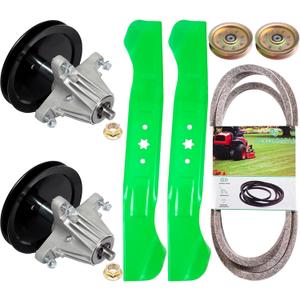 Deck Rebuild Kit for Cub Ca det 46 inch LTX1046VT LTX1046 LTX1045 618-04865A 918-04865A Spindle (2pack)/ 742-04244 Blade (2pack)/754-04219 Be lt (1pack)/956-04129 Idler (2pack)