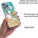 Compatible with iPhone 14 Case, Beach Starfish Seashell Conch Slim Fit Soft TPU Full-Body Shockproof Protective Cover Case Gift for Women Girl