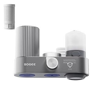 4 Modes Multifunctional Kitchen & Bathroom Water Filter for Sink Faucet with 2pcs Replacement Filters - 99.9% Chlorine Removal - Skin Hydration in 2 Weeks-Compatible with Most of Faucet