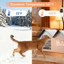 Sturdy Heated Cat House for Winter, Waterproof Insulated Outdoor Cat House with Heating Pad,Weatherproof Warm Feral Cats Shelter for Multiple Cats,Suitable for All Seasons(28"D x 17"W x 18"H) (Large, Gray)