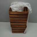 6 Pcs Rustic Wood Crates Cupcake Stand Decorative Wedding Cupcake Display Crates Stackable Distressed Food Risers for Buffet Dessert Table Display, Wedding, Birthday(Brown)
