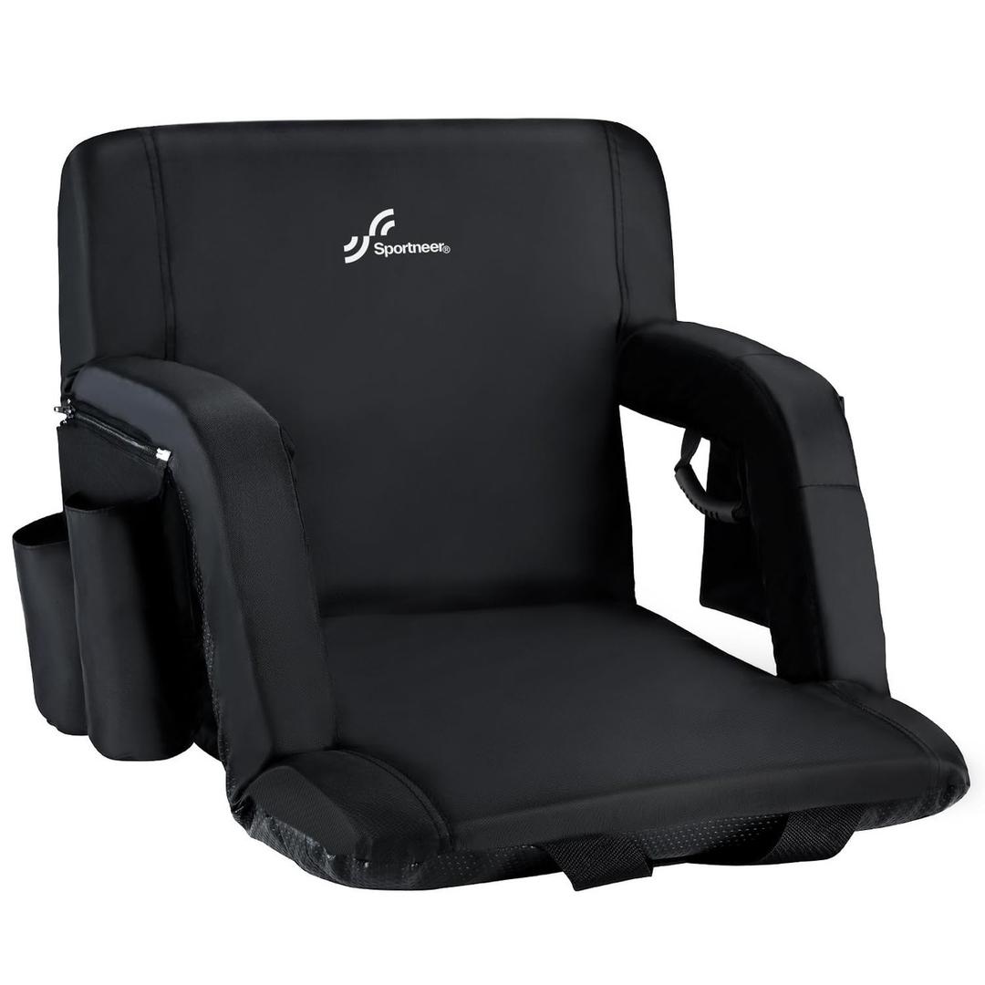 Sportneer Stadium Seats for Bleachers, Bleacher Chairs with Back and Cushion
