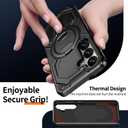 Dionsibei for Samsung Galaxy S25 FE Case Compatible with MagSafe with Kickstand Military Grade Drop Rugged Heavy Duty Protection Shockproof for Galaxy S25 FE Phone Case (Black)