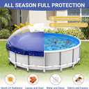 New Upgrade】 Winter Pool Cover 15 ft Round for Above Ground Pools, Extra Thick Durable Above Ground Swimming Pool Protection Cover, Encryption Grommets,Cold and UV Resistant with Premium Winch,Cable
