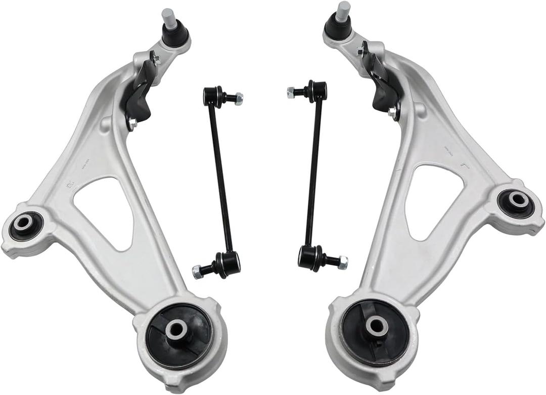 4Pcs Front Lower Control Arm Kit for Nissan Pathfinder 2013-2019, for Infiniti 2013 JX35, 2014–2020 QX60, Suspension Kit with Ball Joint & Bushing Sway Bar End Link, Replace # K623063 K623064