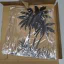Benziso Palm Tree Metal Wall Art Tropical plants Wall Decor Beach Theme Wall Sculptures Coastal Wall Hanging for Bathroom Living Room Indoor Outdoor (Black)