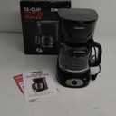 Mueller 12-Cup Drip Coffee Maker - Borosilicate Carafe, Auto-Off, Reusable Filter, Anti-Drip, Keep-Warm Function, Clear Water Level Window Coffee Machine, Kitchen Essentials & Accessories (Black)