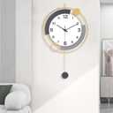Decorative Wall Clocks with Pendulum,Silent Quality Quartz Battery Operated,Large Wall Clock for Living Room,Kitchen,Home,Bathroom,Bedroom Wall Decor,16x25.6inch