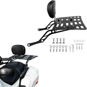 Passenger Backrest Sissy Bar with Rear Luggage Rack Compatible with Can-Am Spyder F3/F3-S/F3-T 2015-2025 Accessories（Frosted Black）