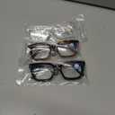 3 Pack Oversize Square Design Reading Glasses for Women, Blue Light Blocking Reader (2.0 x, Black & Leopard & Transparent) 