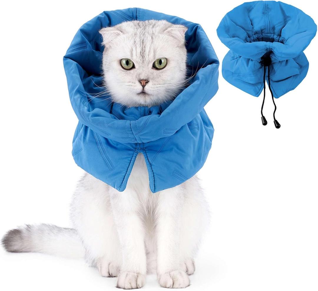 Cat Cone Soft Recovery Collar - Waterproof Elizabethan Collar to Stop Licking Scratching for Small Cats