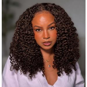 8 Packs Burmese Curly Crochet Hair 18inch Knotless Pre-Separated Crochet Hair With Spiral Curl Synthetic Hair for Women Natural Black Color,Easy to Detangle and Install(18inch,4#)