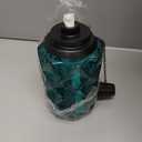 TIKI 2-Pack Topaz Blue Glass TIKI Torches  65" Outdoor Decorative Torches for Patio, Backyard & Garden  Easy Install, Weather-Resistant with Long-Lasting Wick & Snuffer