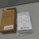 Addtam Multi Plug Wall Outlet, Surge Protector Wall Mount with 12 Outlet Extender 4 Sides and 3 USB Ports (1 USB-C), Outlet Splitter Power Strip for Home Office Dorm Room Essentials, White