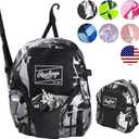 Rawlings | REMIX Backpack Equipment Bag | T-Ball & Youth Baseball / Softball | Black