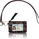 Lanyard with Wallet - Zip ID Case with Lanyard - Lanyard with id Holder - Card Holder Keychain with Zippers -Premium Cotton - Sierra Paisley