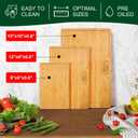 Totally Bamboo Cutting Boards for Kitchen - Bamboo Cutting Board Set with Juice Grooves, Non Toxin Cutting Boards, Chopping Boards, Charcuterie Boards, Serving Boards, Max Size 15" x 10"