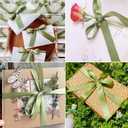 5 x Sage Green Satin Ribbon Thin Gift Ribbons 5/8 inch x 25 Yards, Sage Halloween Ribbon for Crafts, Gift Wrapping, Wedding Decor Floral Bouquet DIY Cake Decor