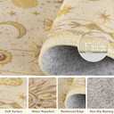 Vacuum-Friendly, 8x10 Washable Area Rug, Beige Camel Brown