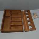 GlikCeil 1 Set Wooden Vertical  Rack Wall Mount Indoor Hold up to 5 Long Guns Shotguns Rifle Racks Display Holder Stand for Display Storage Home Accessories Office (Brown)