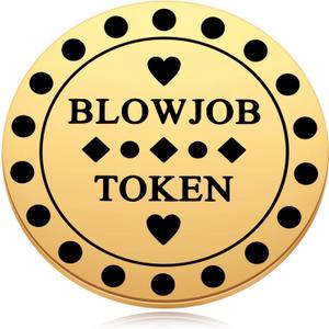 4 x Naughty Valentine's Day Tokens - Blowjob Token - Blow Job Coin - Funny Sex Gift for Husband or Boyfriend - Gifts for Men
