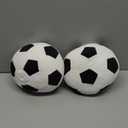 2 Pack Plush Soccer Ball Pillow Stuffed Toy Soccer Ball Soft Plush Soccerball Sports Throw Pillows for Home Room Bedroom Sofa Decoration Sport Theme Birthday Party Supplies