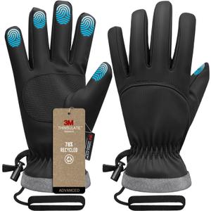 Winter Gloves,Ski Gloves Waterproof & Warm Cold Weather Gloves for Parent - Cycling, Driving, Running, 2XL