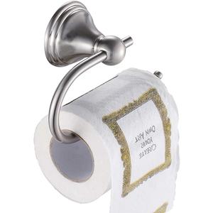 Wall Mounted Bathroom Paper Holder,Hanging Toilet Paper Holder Single Post,Nickel Finish