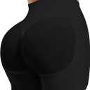 Ieumaz Women's Seamless Scrunch Butt Lifting Workout Shorts Hidden Scrunch Mid Low Waist Yoga Shorts with Tummy Control (Black, M)