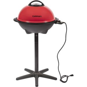 Cuisinart Indoor/Outdoor Electric Grill, 2-in-1 Portable BBQ with Nonstick Cooking Surface, Electric Grill Outdoor with Adjustable Heat, Stand/Tabletop Options for Cookouts, Barbecues, Small Spaces