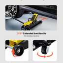 VEVOR 2.5 Ton Low Profile, Heavy-Duty Steel Racing Floor Jack with Single Piston Lift Pump, Lifting Range 3.35"-14.96"