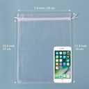 HRX Package 100pcs Large Organza Bags White, 8 x 12 inch Mesh Gift Drawstring Pouches Goodie Bags for Christmas Shower Party Favors Samples