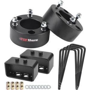 3.5'' Front + 3'' Rear Leveling Lift Kit for 2004-2020 Ford F150, Leveling Lift Blocks Kit with Extended Square U-Bolts for Ford F150