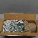 2ft Pre-Lit Artificial Mini Christmas Tree,24 Inch Snowy Flocked Small Tabletop Christmas Tree with LED Light,White Xmas Pine Tree for Home Desk Indoor Decor, Perfect with Burlap Base