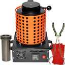 Smart Electric Melting Furnace, 2102°F PID Smelter Kiln Kit 1800 W 110 V with 3 KG Graphite Crucible Cast & Refine Gold, Silver, Copper, Aluminum in Minutes, Jewelry & Hobby Foundry Kit 2026 Upgrade