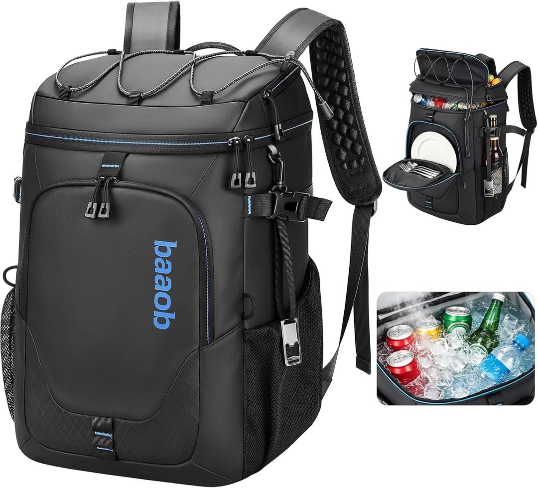 36 Can Waterproof Cooler Backpack, Insulated Leakproof Lunch Cooler Bag