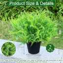 Set of 2 Large Potted Plants Artificial Ferns for Outdoor - Already Assembly Faux Ferns in Pots UV Resistant Realistic Fake Greenery Potted for Outdoor Home Office Patios Porches Yards Decor