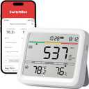 Air Quality Monitor Indoor 5-in-1 Meter Pro CO2 Detector, CO2 Alarm, CO2 Monitor with APP, Large Display, Bluetooth Air Quality Tester for Home, Office, 2-Year Data Storage (Meter Pro CO2)