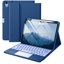 Harvopu Compatible with iPad Air 11 Inch & Air 5th/ Air 4th Generation Case with Keyboard  MultiTouch Trackpad, 7Color Backlit, Detachable Folio Cover for Air 11inch M3/M2 (2025/2024) (Navy Blue)
