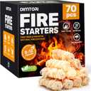 70 pcs Fire Starter - Natural Fire Starters for Campfires, Fire Pit, Pizza Oven, Fireplace, Smoker, BBQ, Pellet Stove & Wood - Fire Starters for Grill, Charcoal Starter