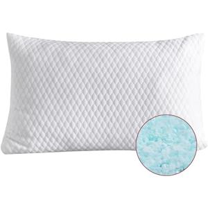 NTCOCO Shredded Memory Foam Bed Pillows for Sleeping Standard Size, with Washable Removable Hypoallergenic Sleep Pillow for Back and Side Sleeper